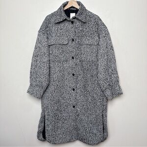 H&M Womens Small Weighted Long Shirt Jacket